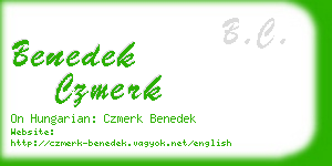 benedek czmerk business card